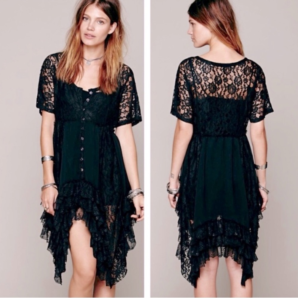 Free People lace layered dress